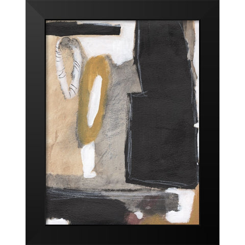 Bold Impressions II Black Modern Wood Framed Art Print by Fuchs, Jodi