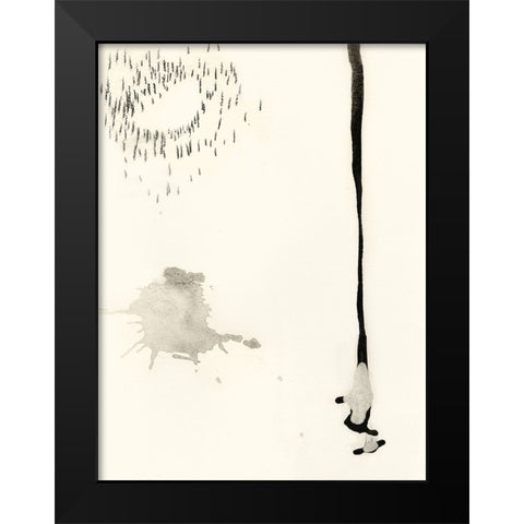 Matchstick Minimals I Black Modern Wood Framed Art Print by Fuchs, Jodi