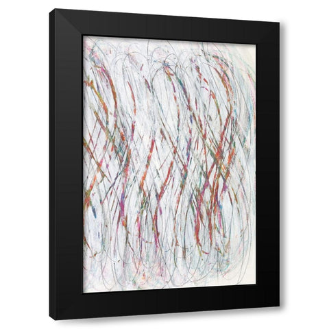 White Infinity II Black Modern Wood Framed Art Print with Double Matting by Fuchs, Jodi