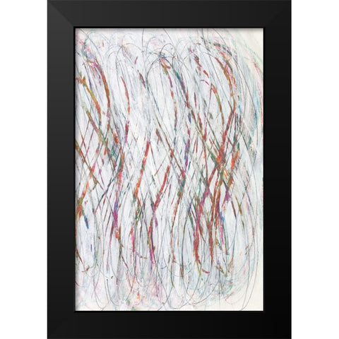 White Infinity II Black Modern Wood Framed Art Print by Fuchs, Jodi