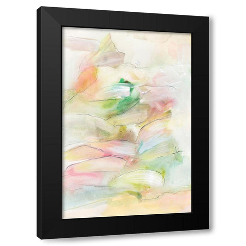 Colorful Coalescence I Black Modern Wood Framed Art Print by Fuchs, Jodi