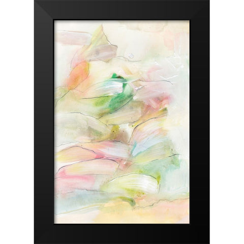 Colorful Coalescence I Black Modern Wood Framed Art Print by Fuchs, Jodi