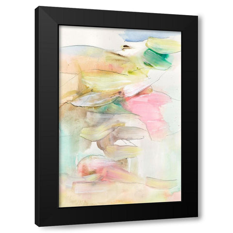 Colorful Coalescence II Black Modern Wood Framed Art Print by Fuchs, Jodi