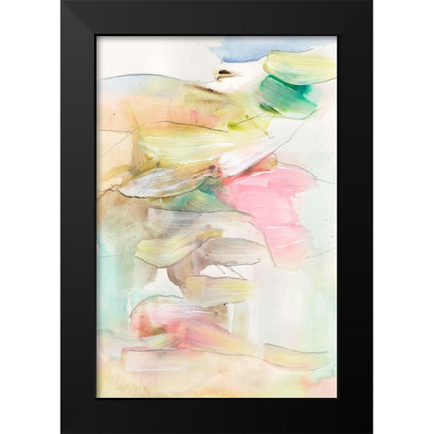 Colorful Coalescence II Black Modern Wood Framed Art Print by Fuchs, Jodi