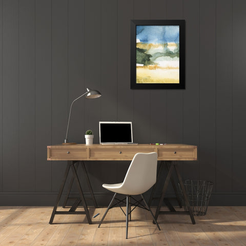 Arriving Ashore II Black Modern Wood Framed Art Print by Combs, Joyce