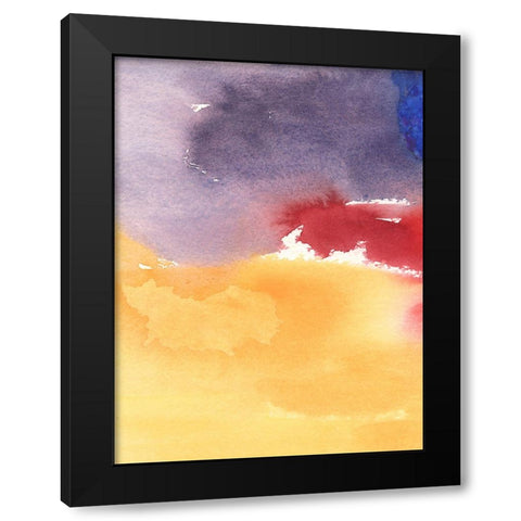 Golden Sunset II Black Modern Wood Framed Art Print with Double Matting by Combs, Joyce