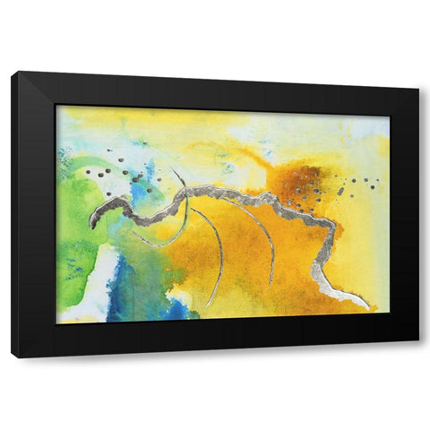 Embellished Tropical Cocktail I Black Modern Wood Framed Art Print by Combs, Joyce