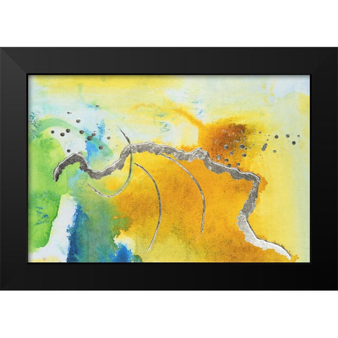 Embellished Tropical Cocktail I Black Modern Wood Framed Art Print by Combs, Joyce
