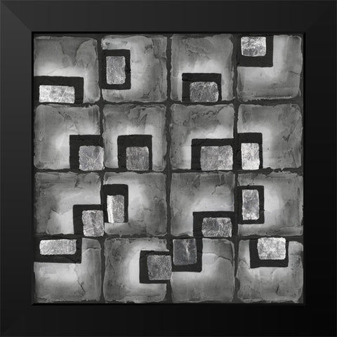Shadow Squares I Black Modern Wood Framed Art Print by Willett, Michael