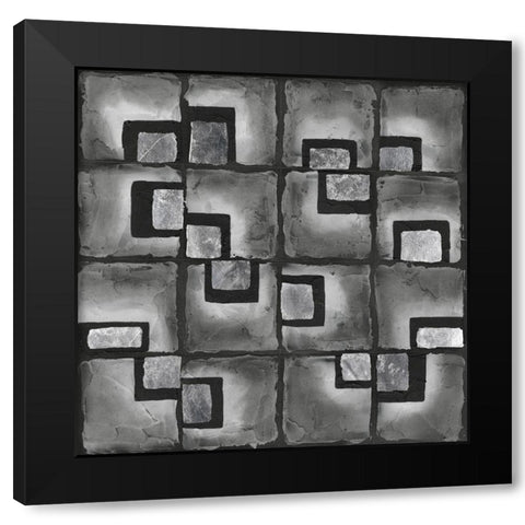 Shadow Squares II Black Modern Wood Framed Art Print by Willett, Michael