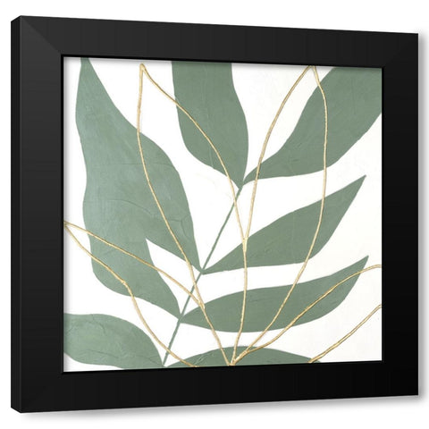Layers of Leaves II Black Modern Wood Framed Art Print with Double Matting by Lam, Vanna