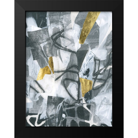Linear Tones IV Black Modern Wood Framed Art Print by Vess, June Erica