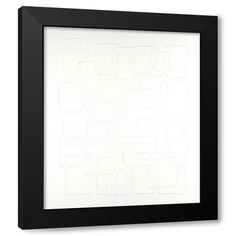 Quadratics II Black Modern Wood Framed Art Print with Double Matting by Willett, Michael
