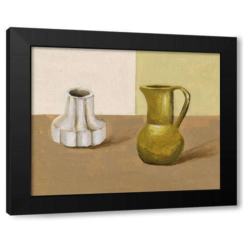 Vases I Black Modern Wood Framed Art Print by Wang, Melissa