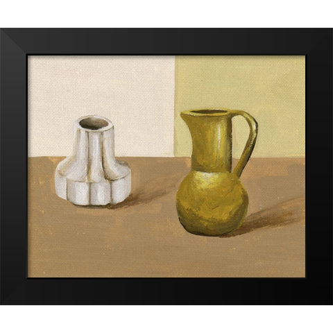 Vases I Black Modern Wood Framed Art Print by Wang, Melissa