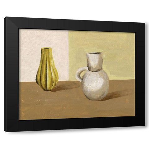 Vases II Black Modern Wood Framed Art Print with Double Matting by Wang, Melissa