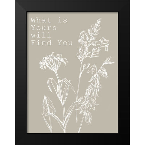 Loveliness I Black Modern Wood Framed Art Print by Wang, Melissa