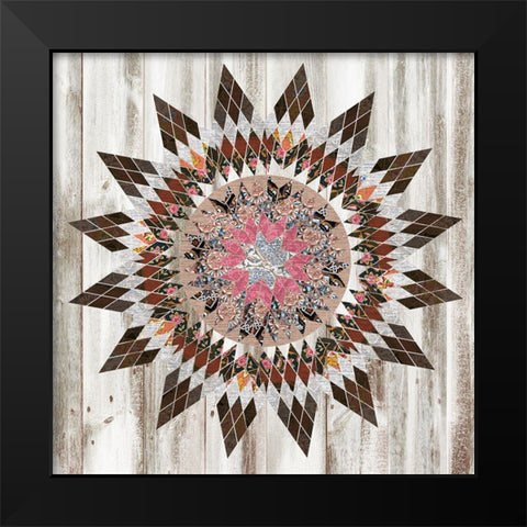 Rustic Quilt II Black Modern Wood Framed Art Print by Wang, Melissa