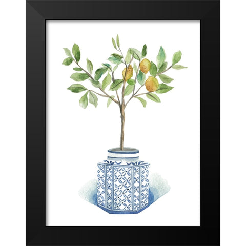 Growing Lemon I Black Modern Wood Framed Art Print by Wang, Melissa