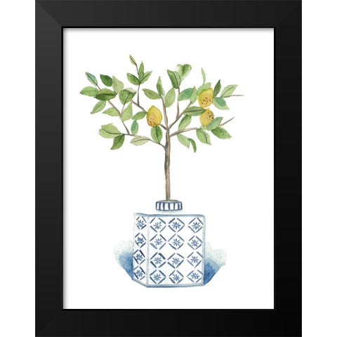 Growing Lemon II Black Modern Wood Framed Art Print by Wang, Melissa