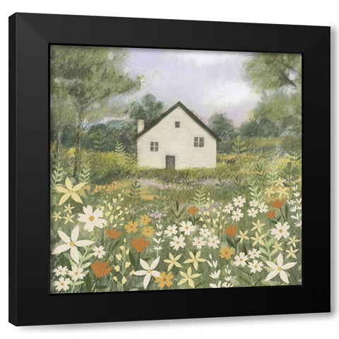 Storybook Cottage I Black Modern Wood Framed Art Print by Barnes, Victoria