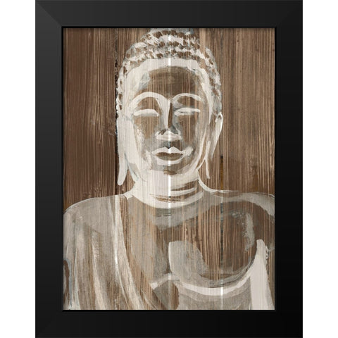 Buddha on Wood III Black Modern Wood Framed Art Print by Warren, Annie