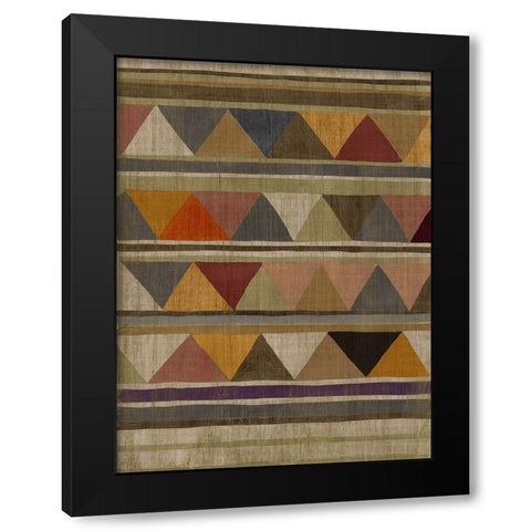 Multicolored Tapestry I Black Modern Wood Framed Art Print with Double Matting by Zarris, Chariklia