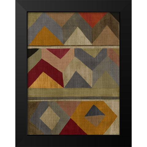 Multicolored Tapestry II Black Modern Wood Framed Art Print by Zarris, Chariklia