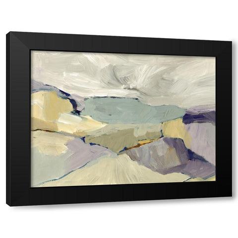 Misty Bluffs I Black Modern Wood Framed Art Print with Double Matting by Barnes, Victoria