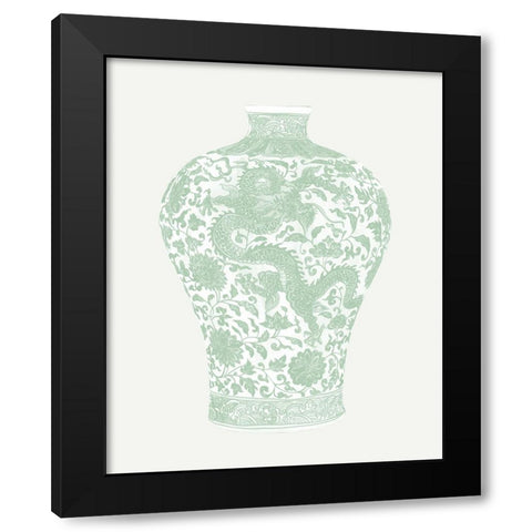 Mint Vases IV Black Modern Wood Framed Art Print by Wang, Melissa