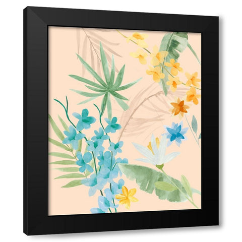 Breezy Tropical I Black Modern Wood Framed Art Print by Warren, Annie