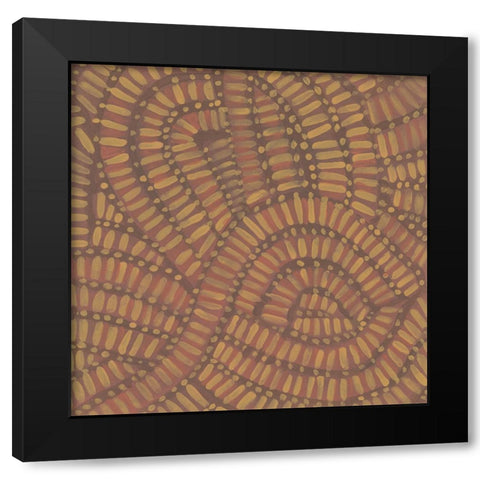 Woven Undulation I Black Modern Wood Framed Art Print with Double Matting by Wang, Melissa