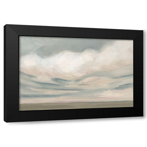 Rose Tinted Fields I Black Modern Wood Framed Art Print by Vess, June Erica