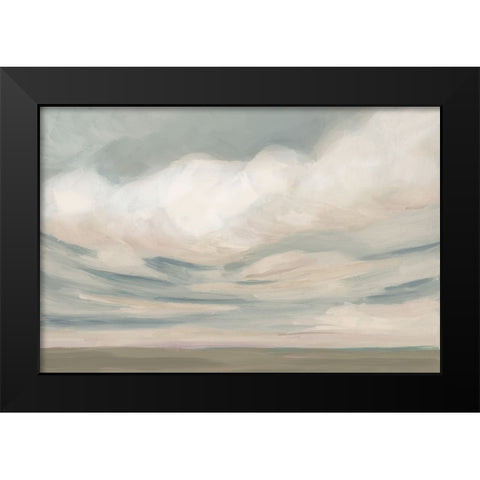 Rose Tinted Fields I Black Modern Wood Framed Art Print by Vess, June Erica