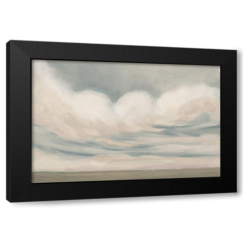 Rose Tinted Fields II Black Modern Wood Framed Art Print with Double Matting by Vess, June Erica