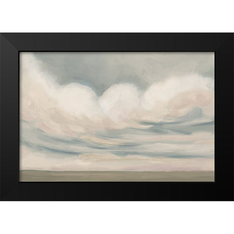 Rose Tinted Fields II Black Modern Wood Framed Art Print by Vess, June Erica