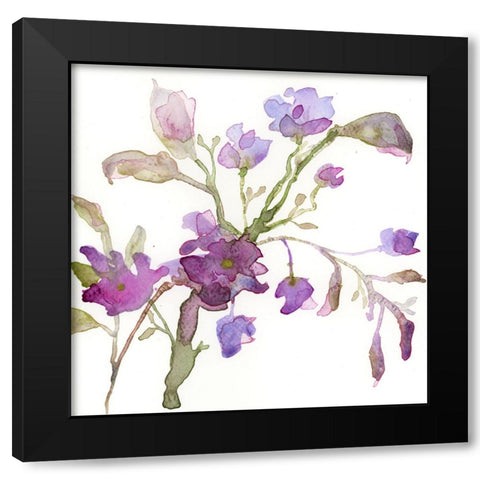 Blossoms and Roots I Black Modern Wood Framed Art Print with Double Matting by Quin, Marabeth