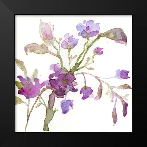 Blossoms and Roots I Black Modern Wood Framed Art Print by Quin, Marabeth