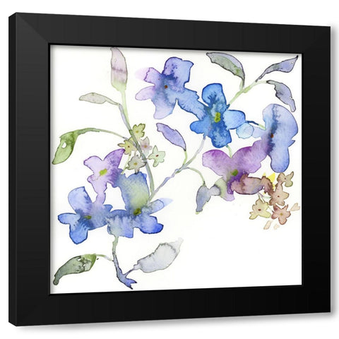 Blossoms and Roots II Black Modern Wood Framed Art Print by Quin, Marabeth