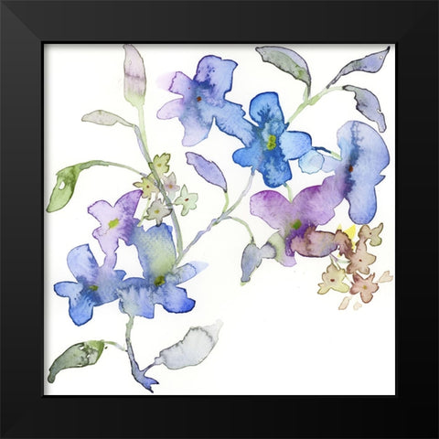 Blossoms and Roots II Black Modern Wood Framed Art Print by Quin, Marabeth