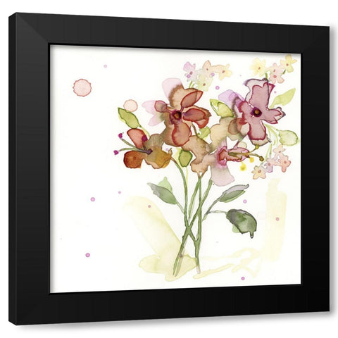 Blossoms and Roots IV Black Modern Wood Framed Art Print by Quin, Marabeth