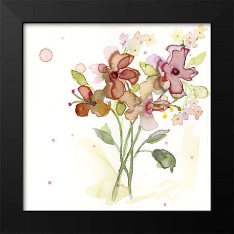 Blossoms and Roots IV Black Modern Wood Framed Art Print by Quin, Marabeth