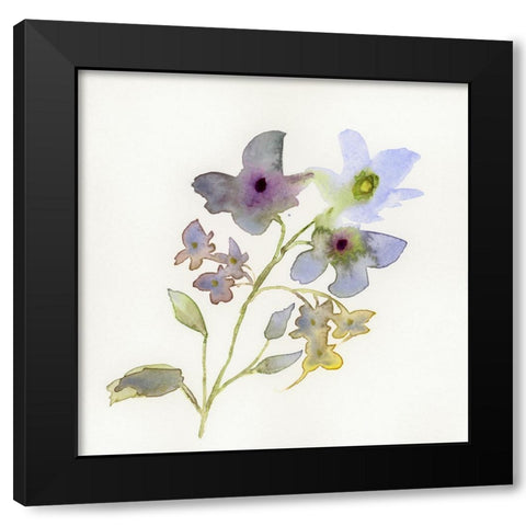 Blossoms and Roots VII Black Modern Wood Framed Art Print by Quin, Marabeth