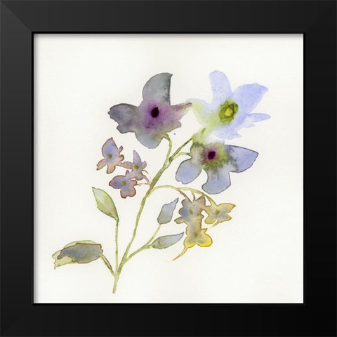 Blossoms and Roots VII Black Modern Wood Framed Art Print by Quin, Marabeth