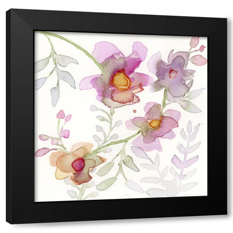Blossoms and Roots X Black Modern Wood Framed Art Print by Quin, Marabeth