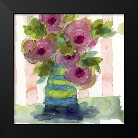 Bedside Bouquet I Black Modern Wood Framed Art Print by Quin, Marabeth
