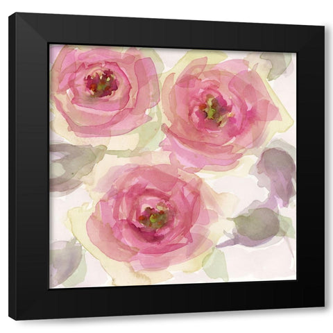 Autumn Blooms II Black Modern Wood Framed Art Print by Quin, Marabeth