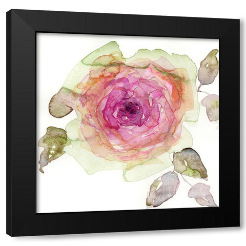 Queen Rosa I Black Modern Wood Framed Art Print by Quin, Marabeth
