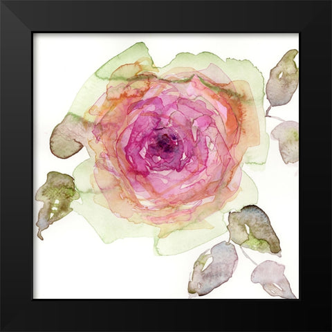 Queen Rosa I Black Modern Wood Framed Art Print by Quin, Marabeth