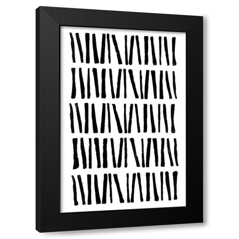 Inky Trace Black Modern Wood Framed Art Print by Haase, Andrea
